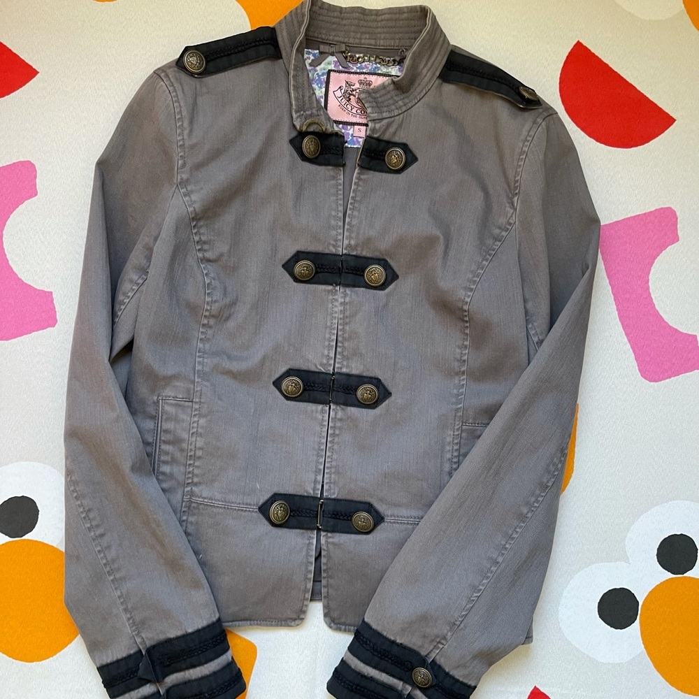 Juicy couture military band jacket y2k size small